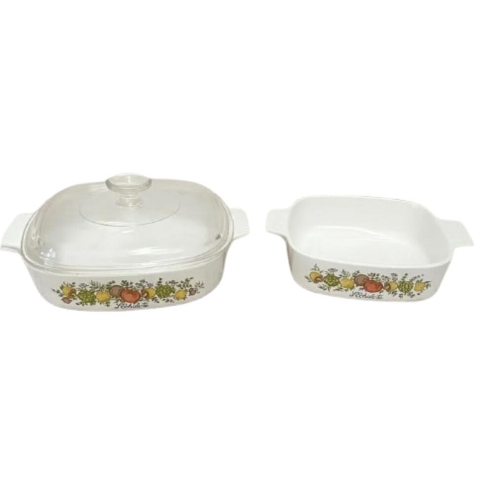 CORNING WARE Vintage Spice O' Life L'Échalote Casserole Dish Set 1.4L & 1 Quart